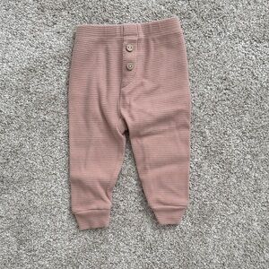 Quincy Mae Tan Waffle Knit Joggers